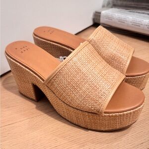 Women's Ricky Platform Heels with Memory Foam Insole - A New Day™ Beige 7.5W